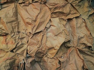 Crumpled brown paper texture background, vintage style concept, old fashioned art retro