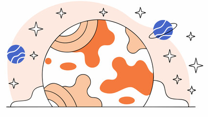 Abstract Planet in Space