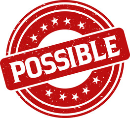 Possible red stamp, Round vintage rubber stamp