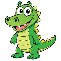 Fototapeta premium Cute Green Dinosaur Mascot