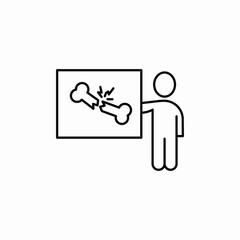 bone injury icon sign vector