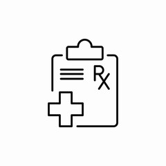 medical presciption icon sign vector