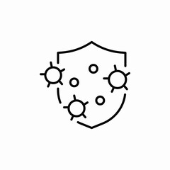 microbe protection icon sign vector