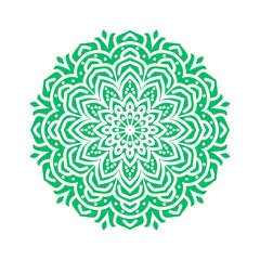 Vector vintage snowflake mandala flower round lace pattern ornament design illustration