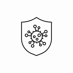 virus protection icon sign vector