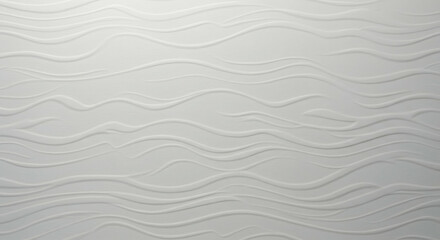 Obraz premium Abstract white wave pattern texture for minimalist design background concept