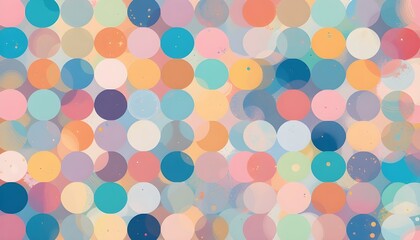 Seamless Circle Pattern Background in Abstract Pastel Colors for Summer Designs

