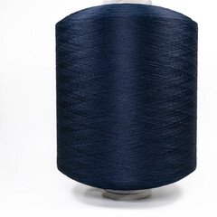 dyed yarn fabric production on a  isolated white background.
