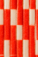 Crab Stick Surimi Pattern Close-Up
