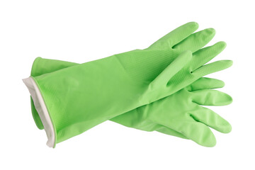 rubber gloves isolated on white