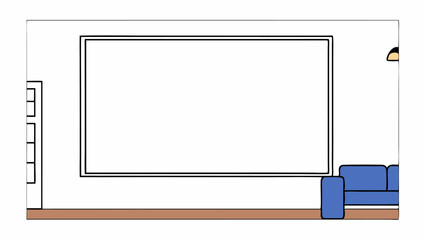 Minimalist Living Room Interior Design Mockup