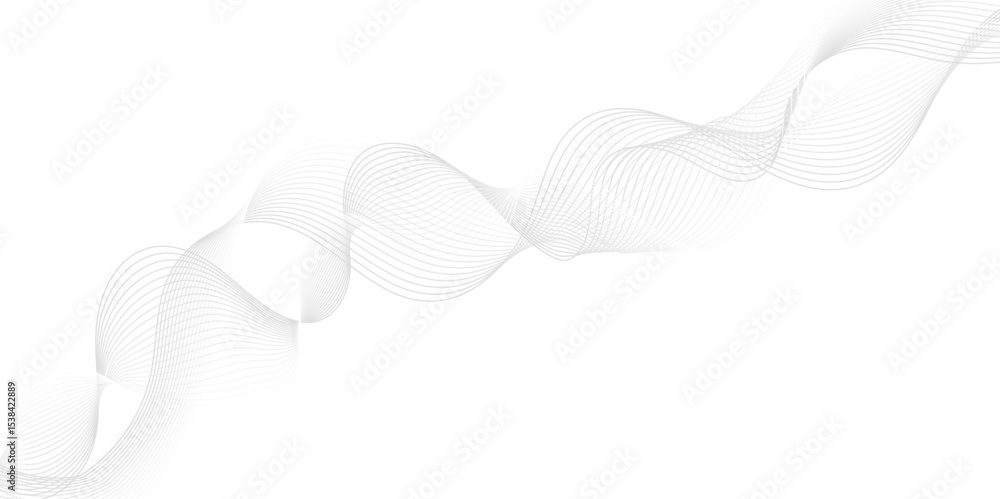 Poster abstract wavy curve lines background. modern template abstract design flowing particles wave digital