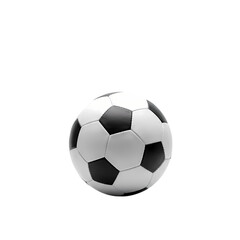 Suspended Soccer Sphere Black and White Precision isolated on transparent baackground