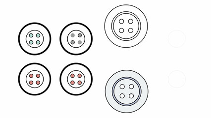 Various Button Designs, Colorful Buttons, Clothing Buttons, Textile Buttons