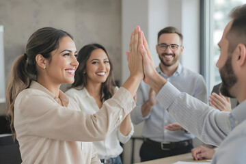 group of business people in office