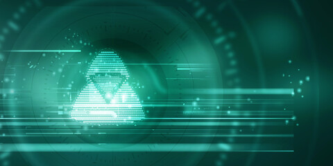 2d illustration Cyber crime and internet privacy hacking. Network security, Cyber attack, Computer Virus, Ransomware, and Malware Concept
