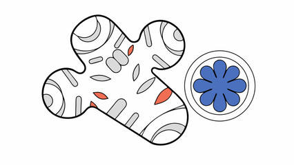 Abstract Floral Pattern Design with Mandala Element