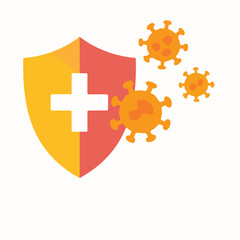 Obraz premium health shield vector that repels viruses