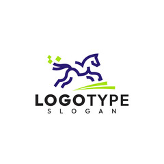 Modern stylish horse logo in vector.