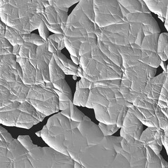 Cracked Surface Texture with Deep Fractures and Irregular Patterns in Monochrome