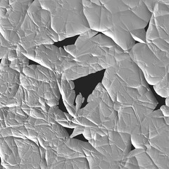 Cracked Surface Texture with Deep Fractures and Irregular Patterns in Monochrome