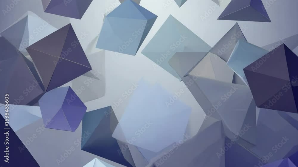 Poster abstract geometric shapes in various colors create a visually striking pattern suitable for backgrou