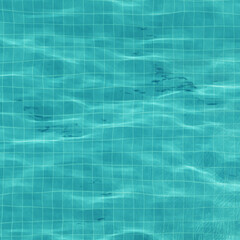 탑 뷰 시점의 일렁이는 수영장 타일 바닥