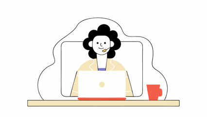 Friendly Customer Service Representative Working From Home