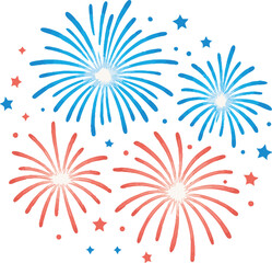 Fireworks burst in a colorful display celebrating a festive occasion at night