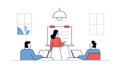 Businesswoman Giving Presentation to Colleagues