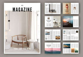 Minimalist Magazine Layout