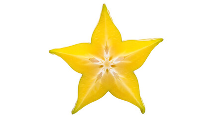 Obraz premium Starfruit Slice Showing Unique Shape and Texture