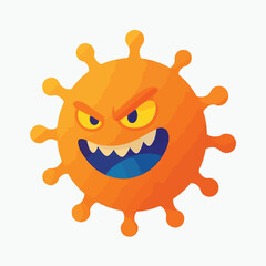 vector illustration of virus or bacteria. graphic design
