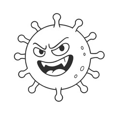 vector illustration of virus or bacteria. graphic design