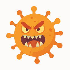 vector illustration of virus or bacteria. graphic design