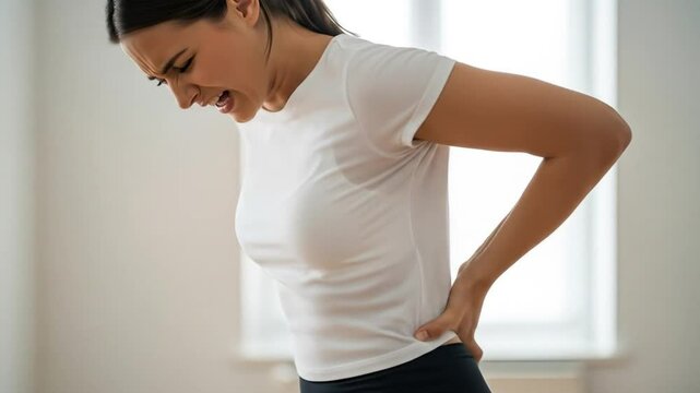 person who is suffering from back pain, Sciatic Nerve Inflammation or Lower Back Pain