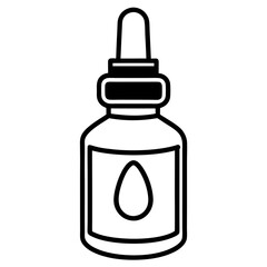 Dropper Bottle Line Art Vector
