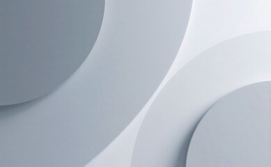 Soft neumorphic background generative ai image with light grey shapes and embossed