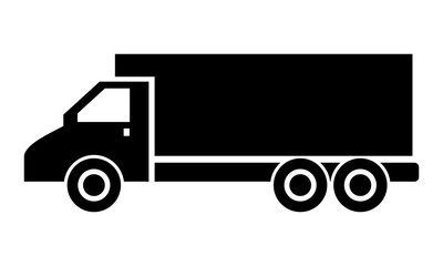 container truck silhouette vector logo