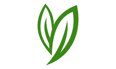 simple leaf icon logo