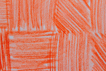 Orange crayon pencil scribble doodle texture background