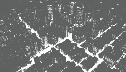 Obraz premium light form building city background vector , vector light from building isometric