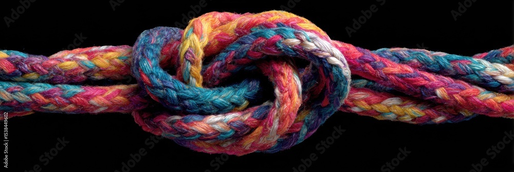 Aufkleber Tangled Yarn Forming a Nerve Knot Symbolizes Confusion and Complexity in Creative Expression