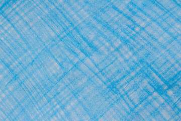 Blue crayon pencil scribble doodle texture background