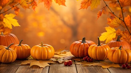 Autumn Pumpkin Thanksgiving Background. Autumn mini pumpkin Thanksgiving Background
