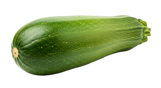 Fresh Green Zucchini Squash Isolated on White Background