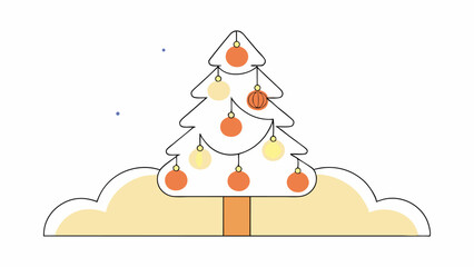 Minimalist Christmas Tree Illustration