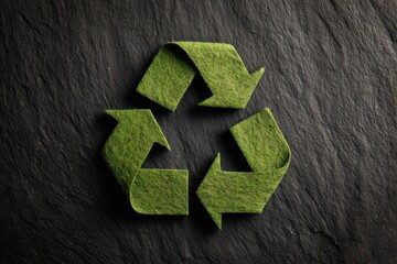Recycling icon with triangular arrows for sustainable lifestyle imagery and environmental concepts