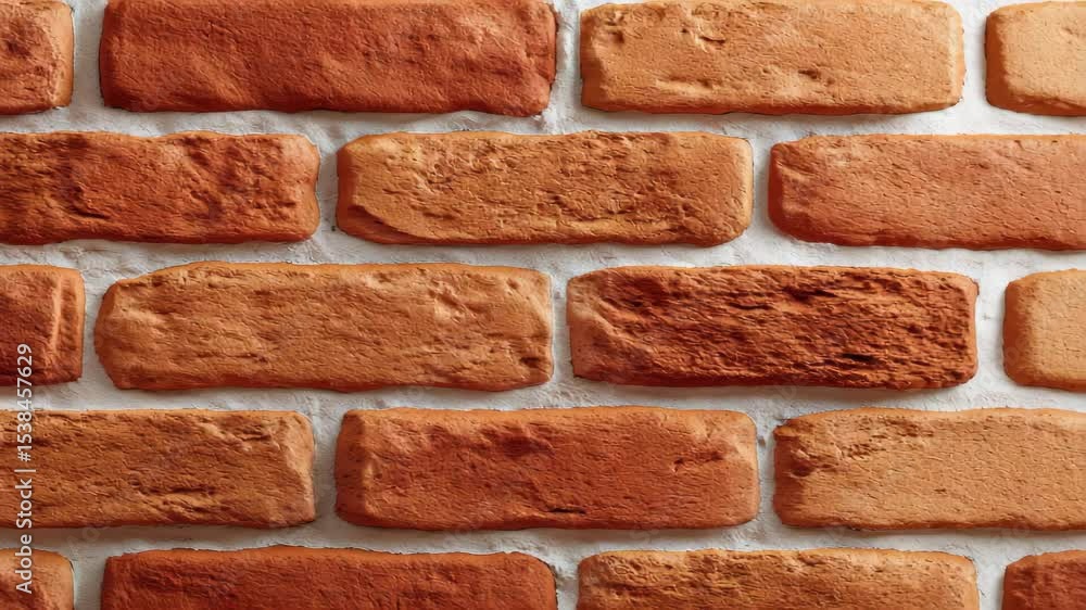 Poster textured red brick wall with uneven patterns and variations in color