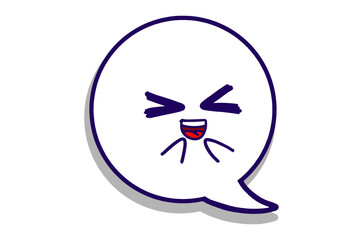 Cute expression Emoji Bubble Chat Mascot Characters